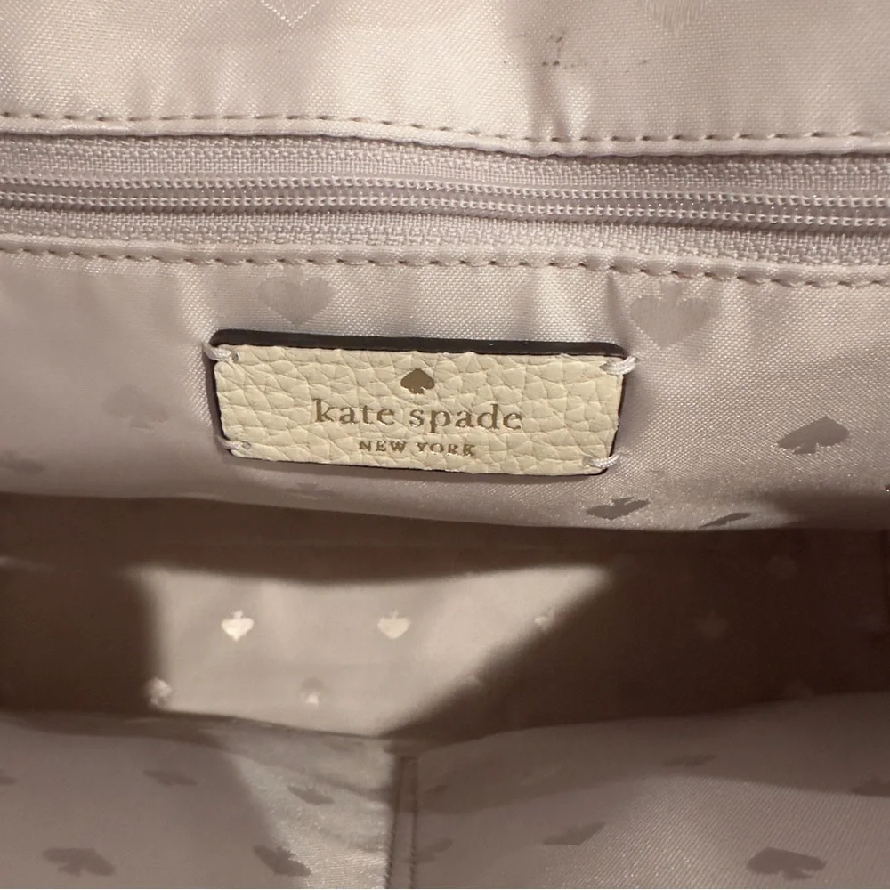 Kate‎ Spade Monica Satchel /Crossbody Handbag Buttermilk Glaze Leather EUC